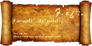 Faragó Évald névjegykártya